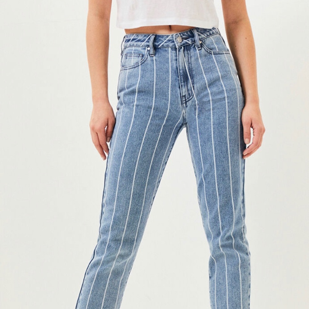 PacSun Window Pane Mom Jeans